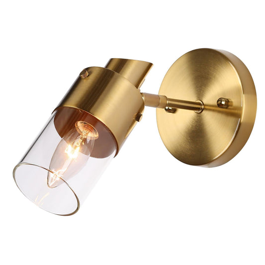 Iphigenia 1-Light Modern Gold Clear Glass Spot Wall Sconces