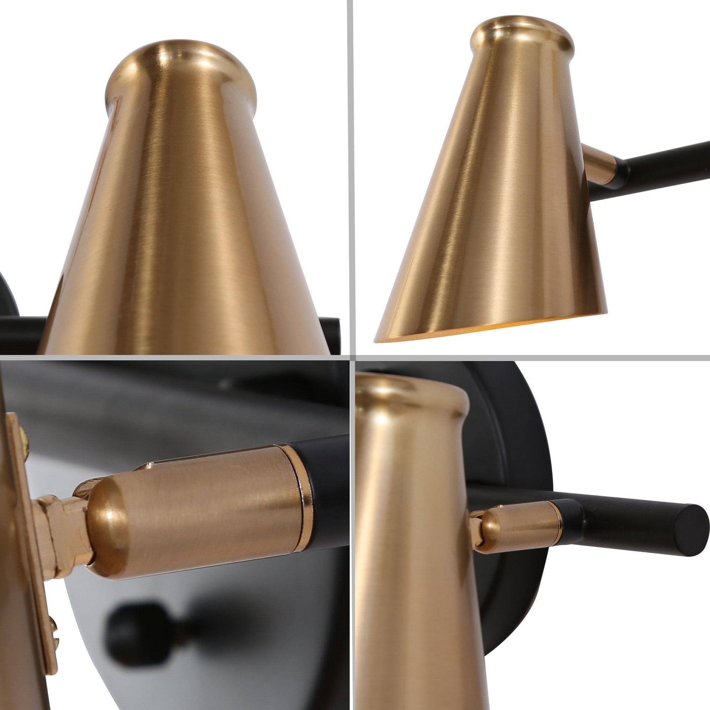 Paradiselier 2-Light Black and Brass Vanity Light