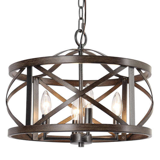 Amalthesianic 4-Light Small Brown Chandelier