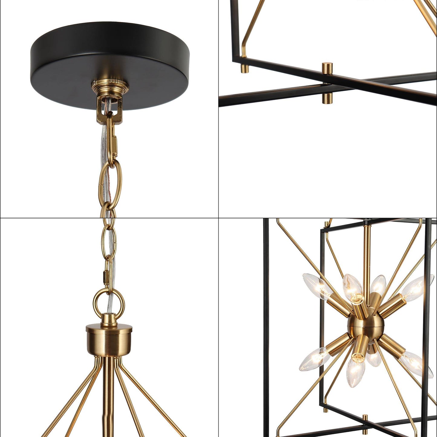 Spinaphine 8-Light Small Black Chandelier