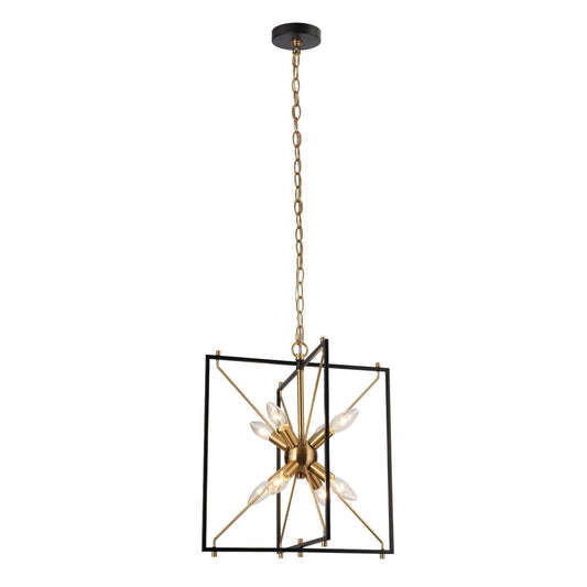 Spinaphine 8-Light Small Black Chandelier