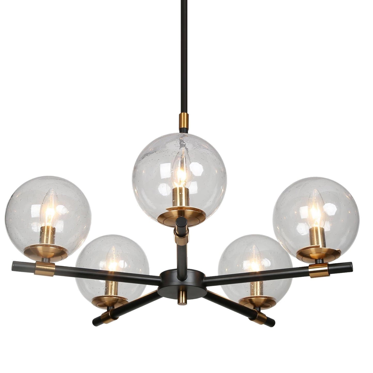 Amaryllis 5-Light Medium Black Chandelier