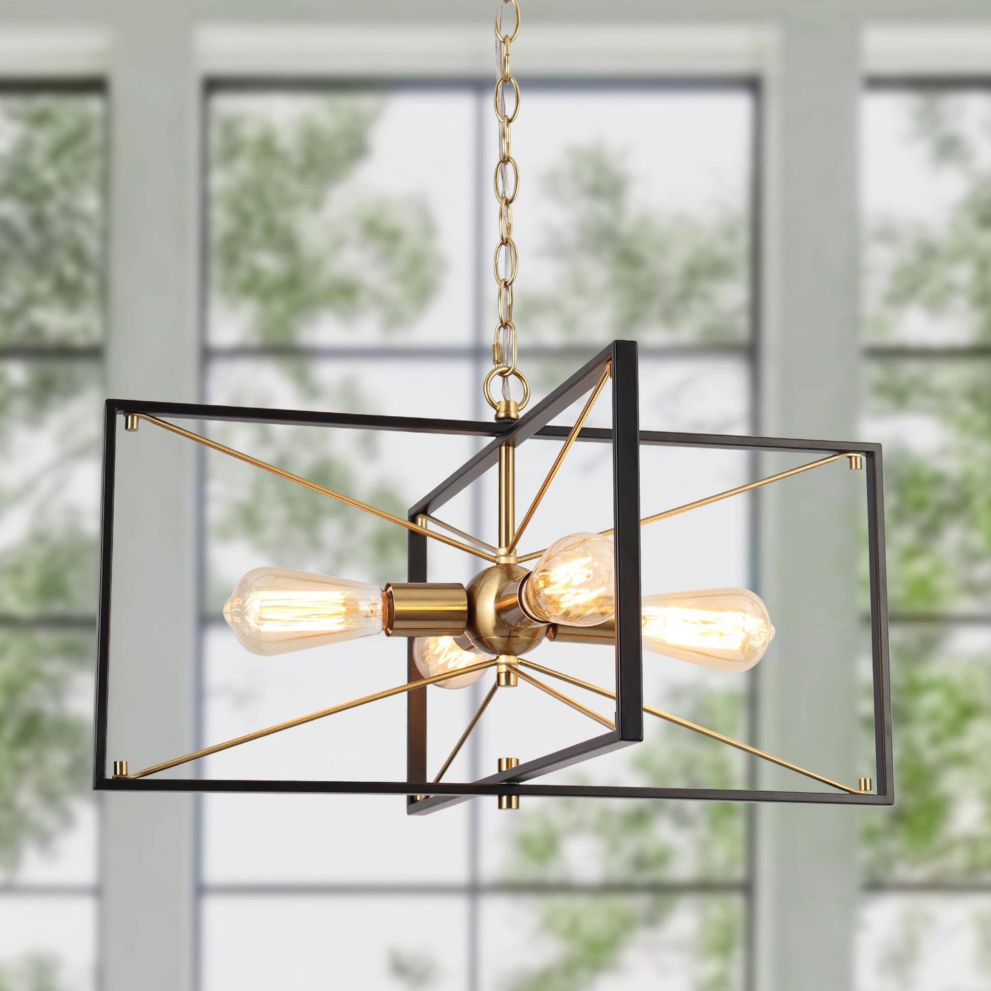 Odelette 4-Light Medium Black Chandelier