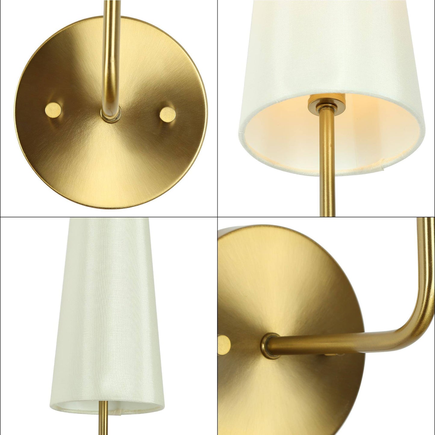 Ananau 1-Light Modern Gold Fabric Wallchiere Wall Sconces