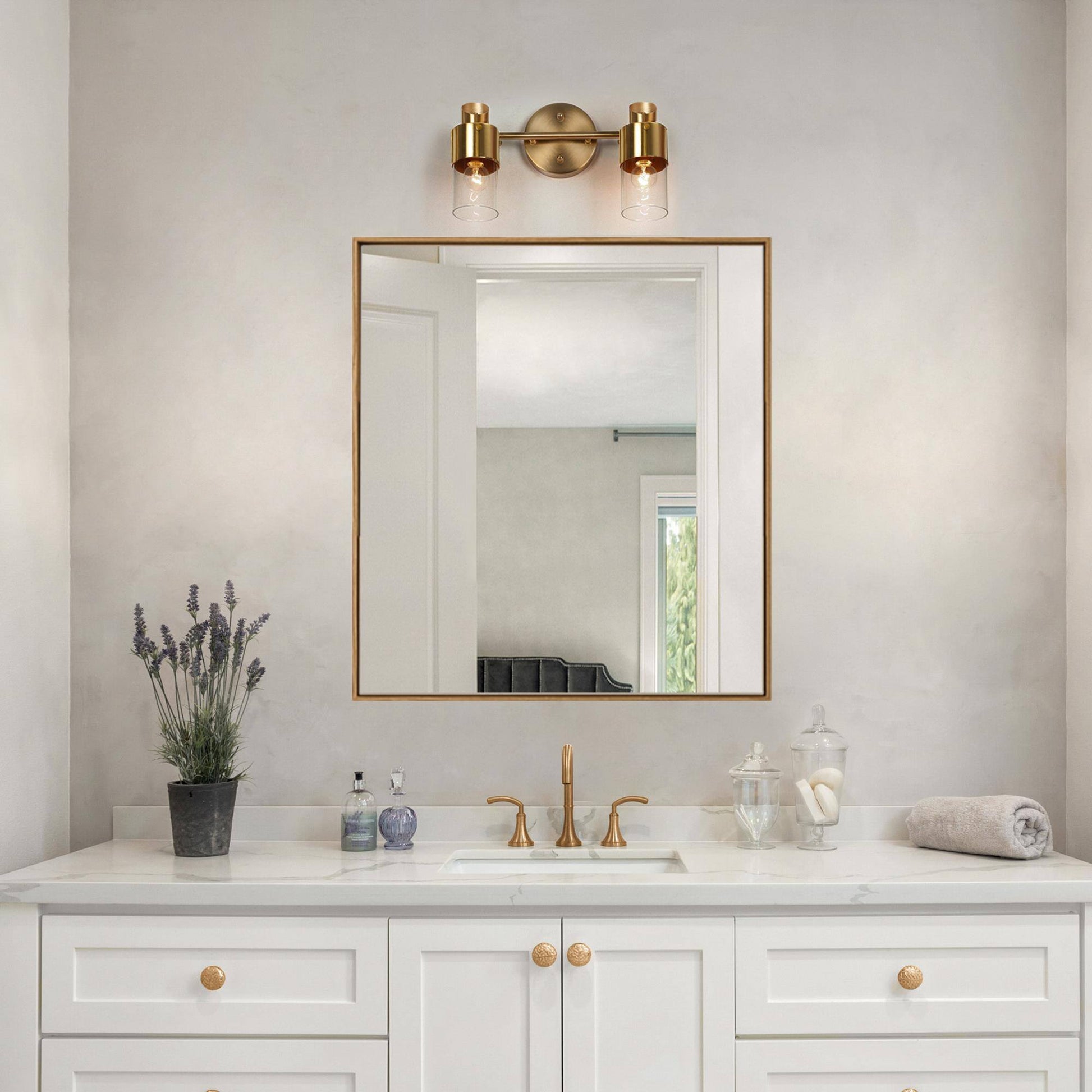 Iphigenia 2-Light Brass Vanity Light