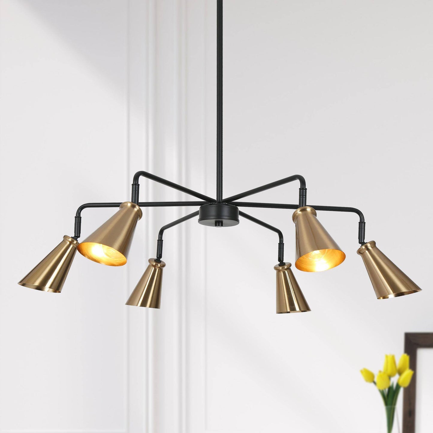 Paradiselier 6-Light Large Brass Chandelier