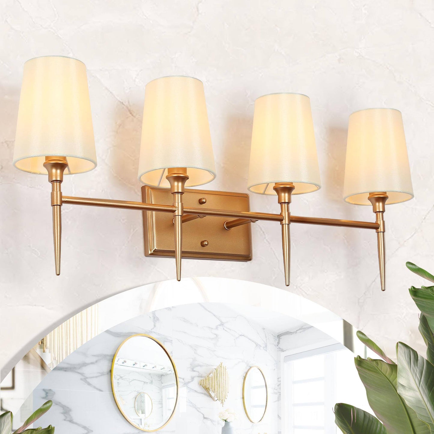 Sanantonio 4-Light Gold Vanity Light