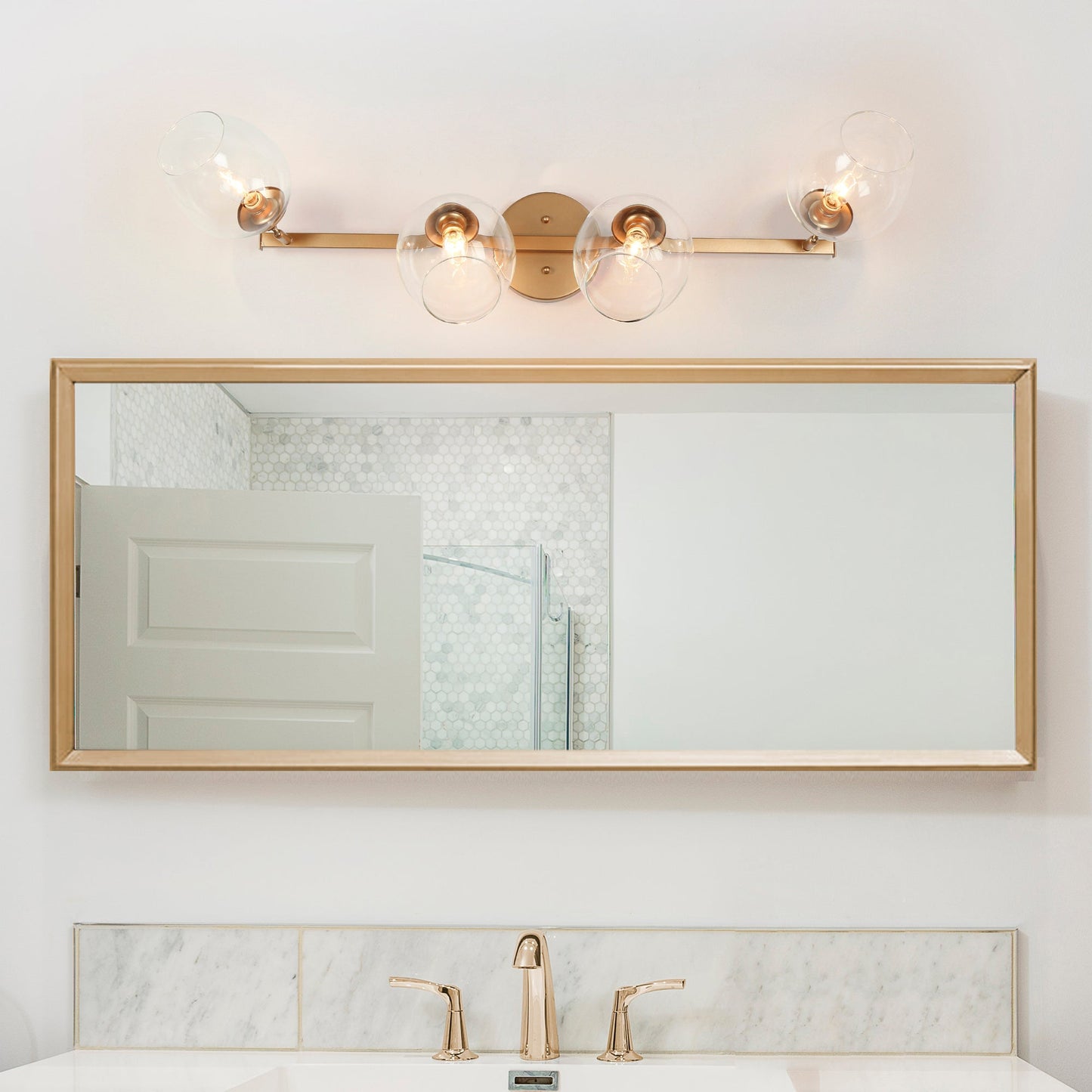 Isidore 4-Light Gold Vanity Light