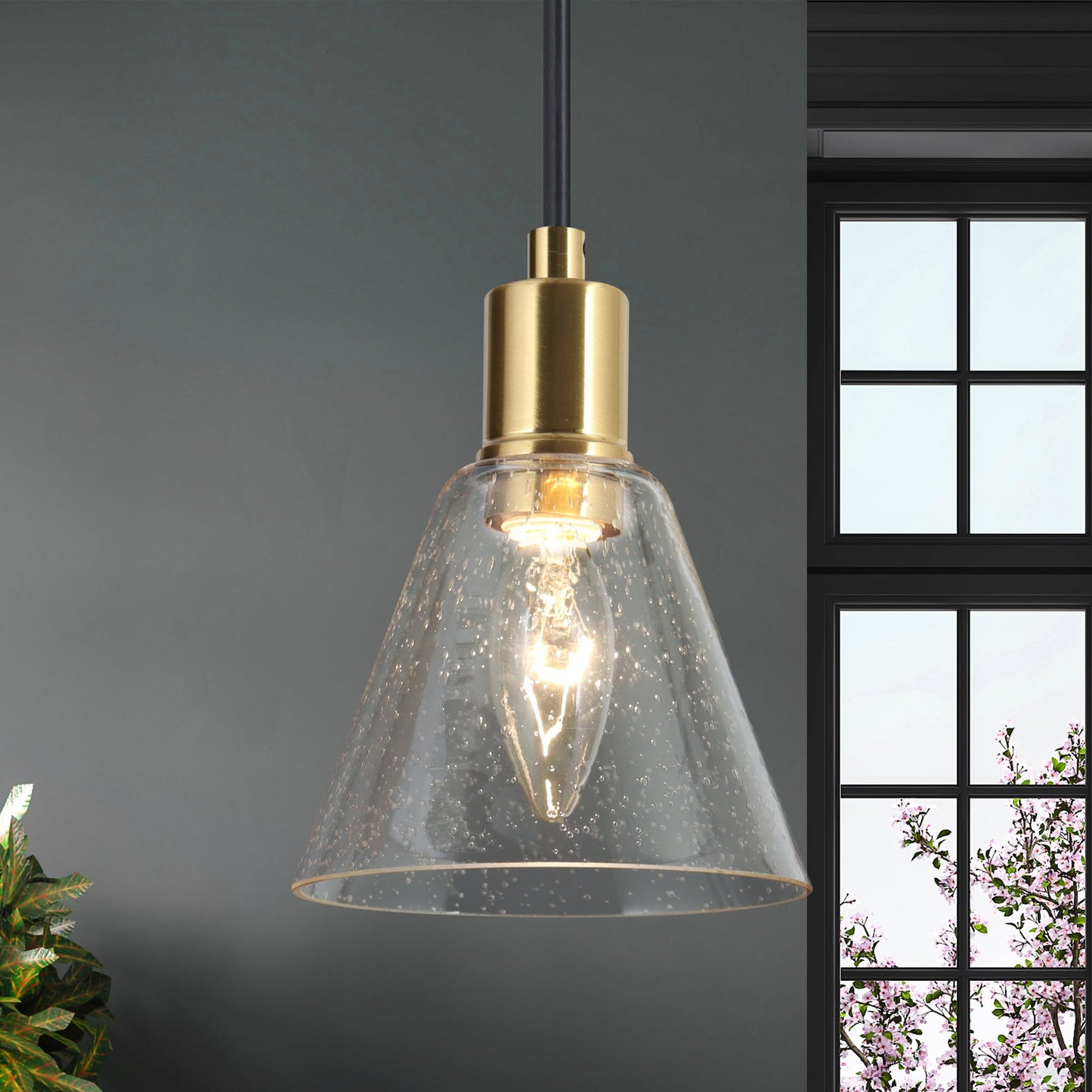 Amaduz 1-Light Mini Black Modern Pendant Light Fixtures