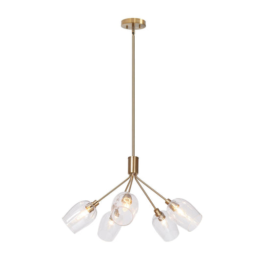 Fupotoss 5-Light Medium Brass Chandelier