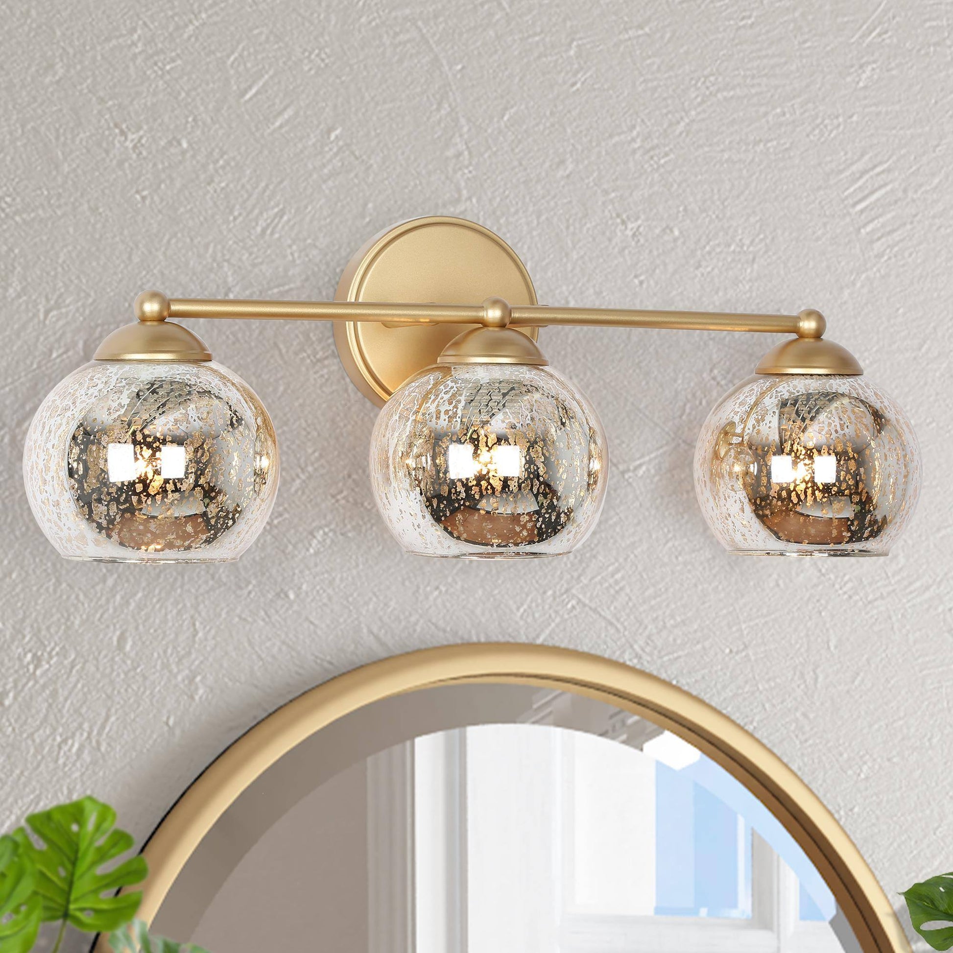 Demhuiwo 3-Light Gold Vanity Light