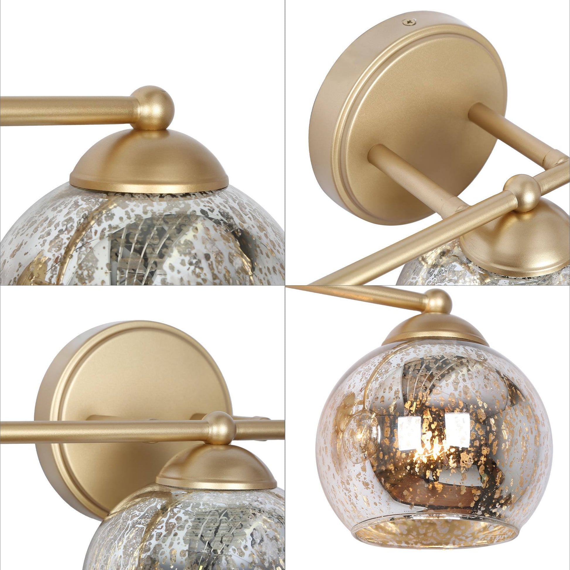 Demhuiwo 3-Light Gold Vanity Light