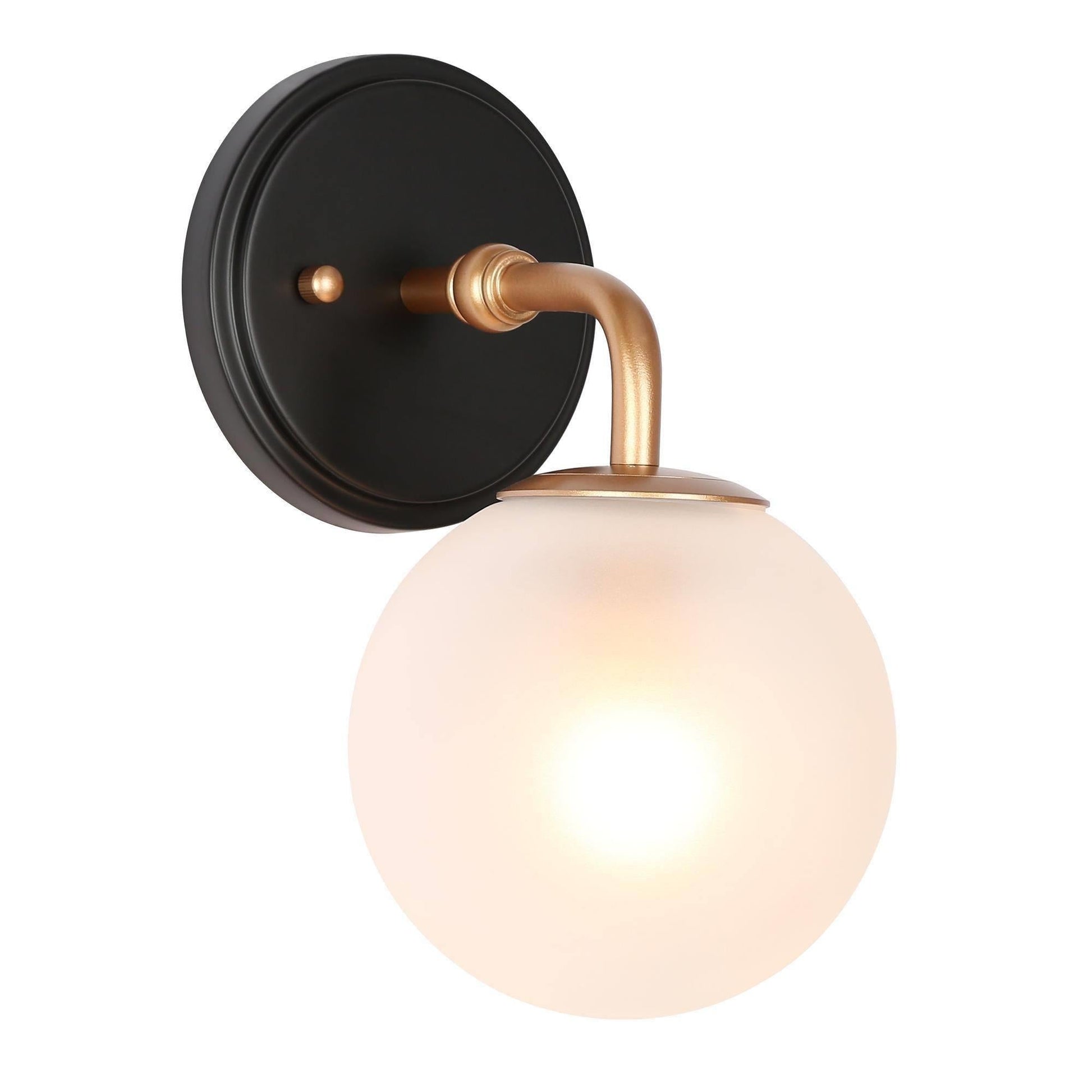 Cllenqy 1-Light Black and Gold Vanity Light