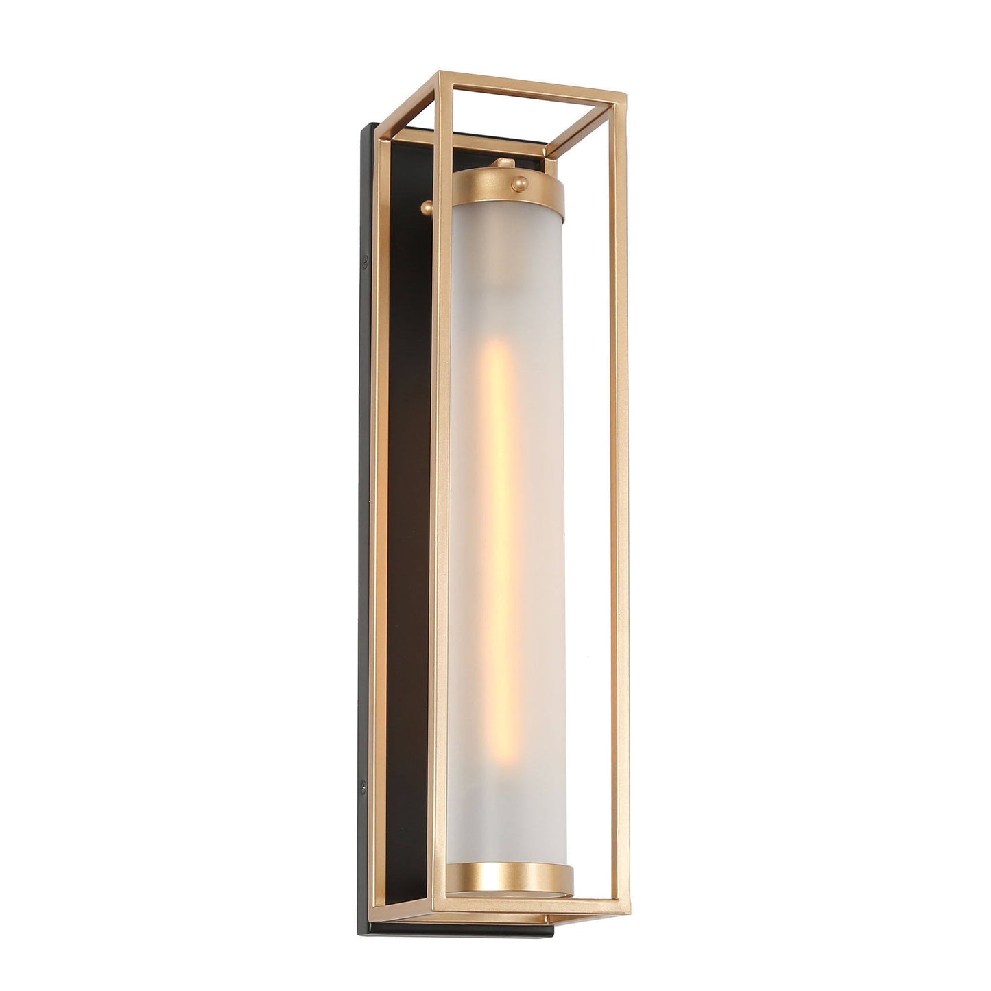 Euphoritart 1-Light Modern Black and Gold Indoor Wall Sconces