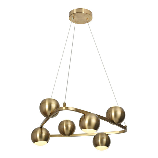 Stellevernic 6-Light Small Brass LED Chandelier