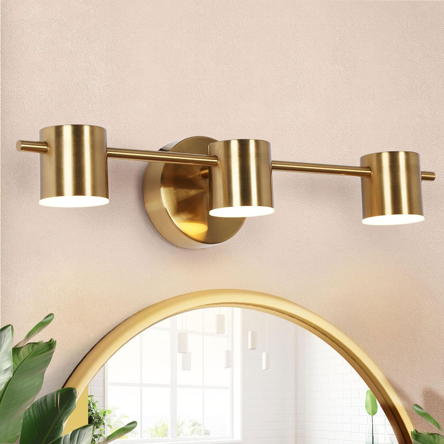 Selaginella 3-Light Brass LED Vanity Light