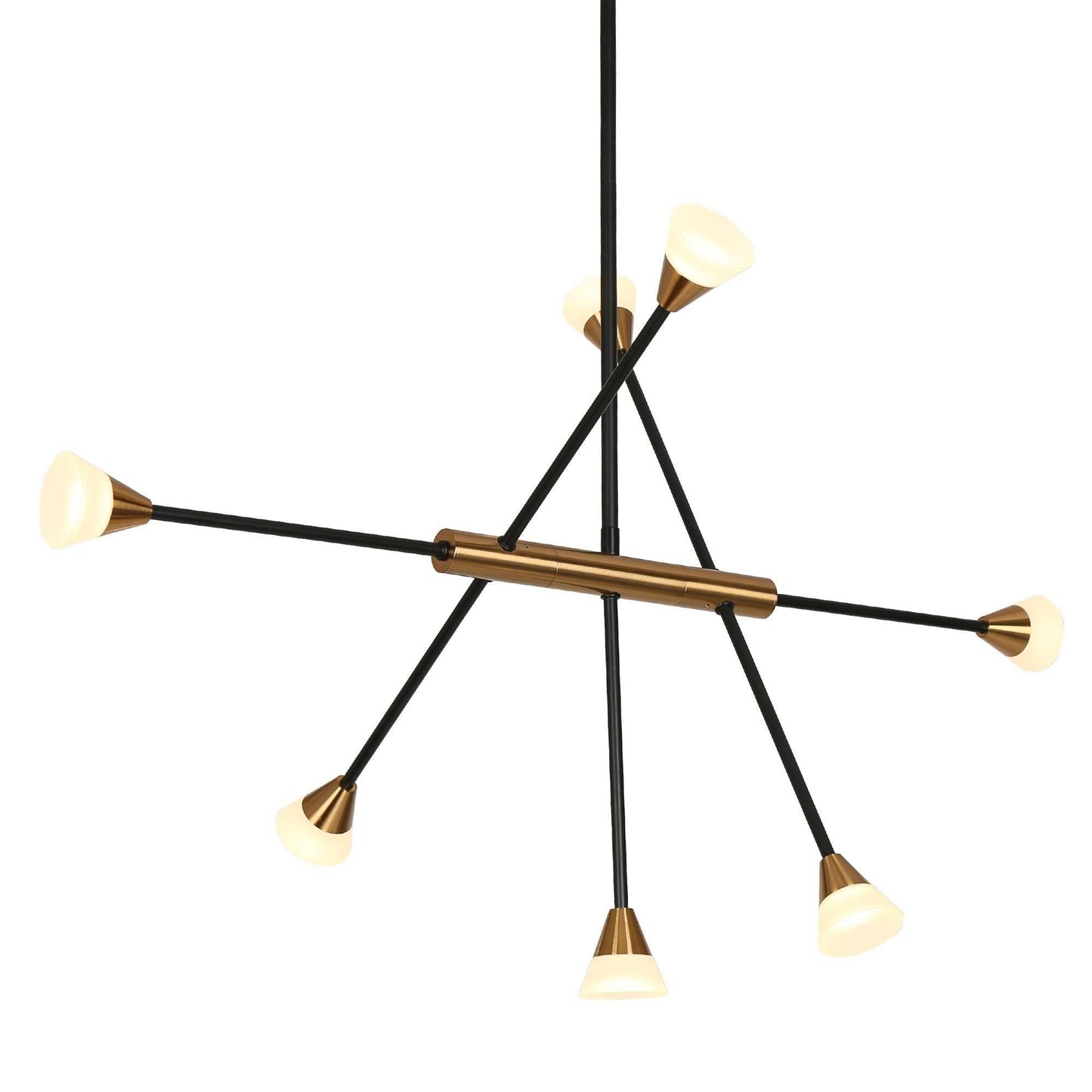 Cepeaul 7-Light Large Black LED Chandelier