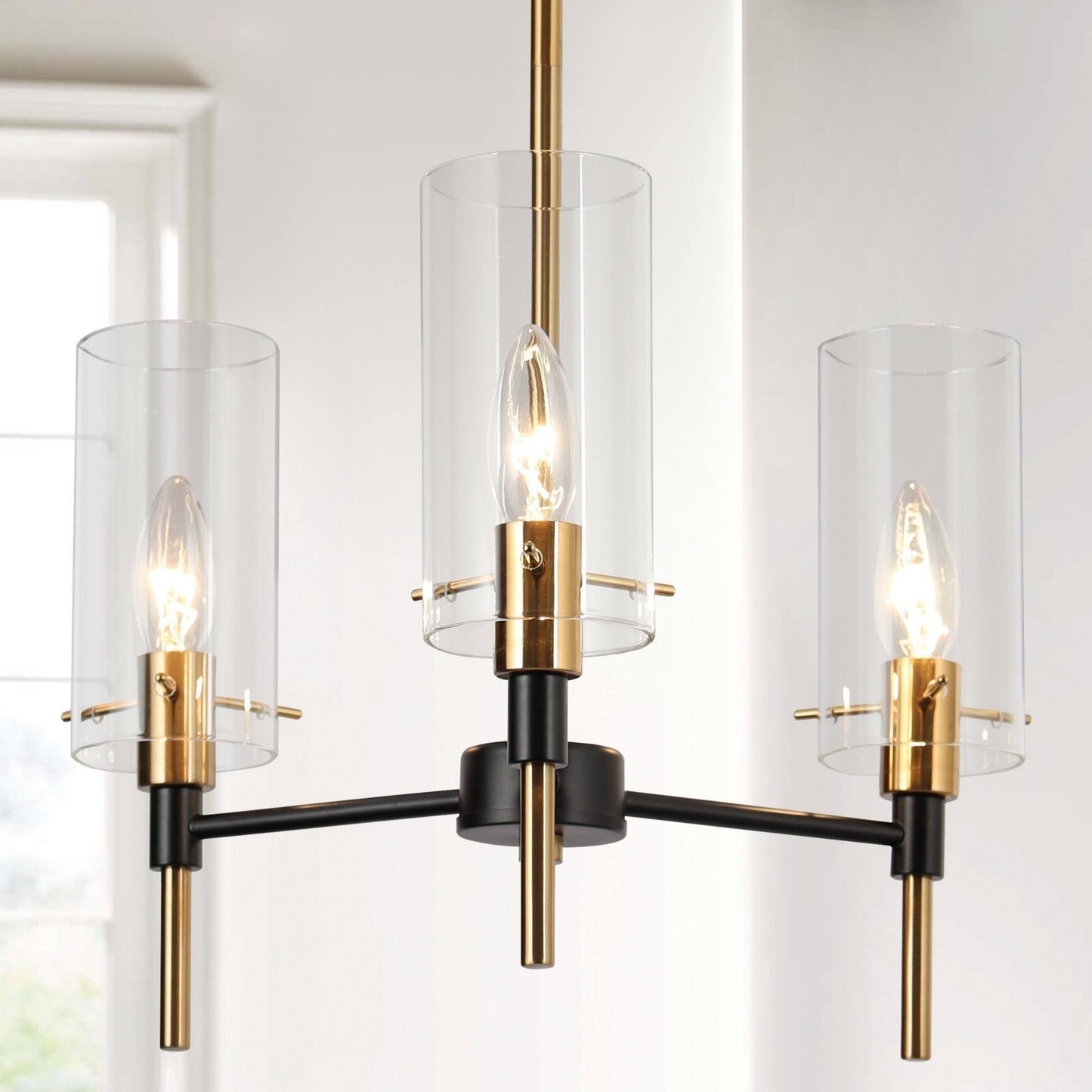 Crassula 3-Light Small Brass Chandelier