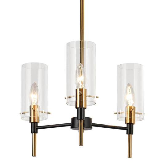 Crassula 3-Light Small Brass Chandelier