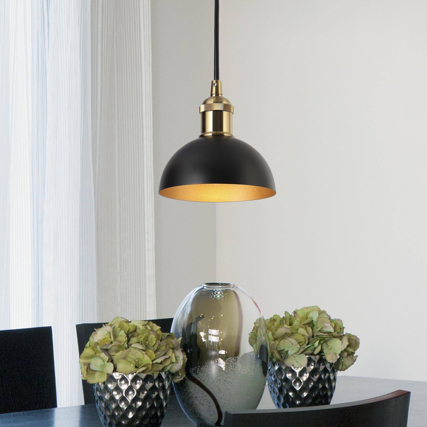 Nephropsidae 1-Light Mini Black Modern Pendant Light Fixtures