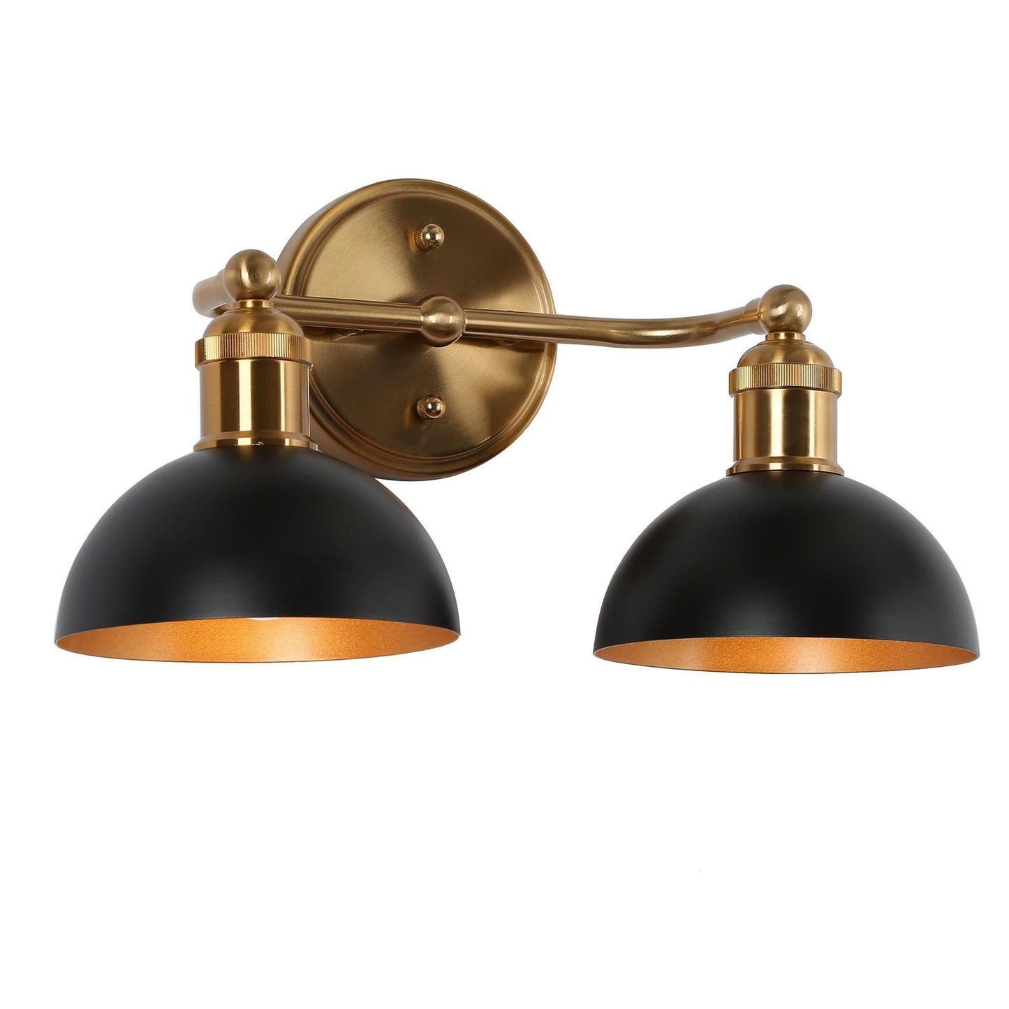 Nephropsidae 2-Light Black and Brass Vanity Light