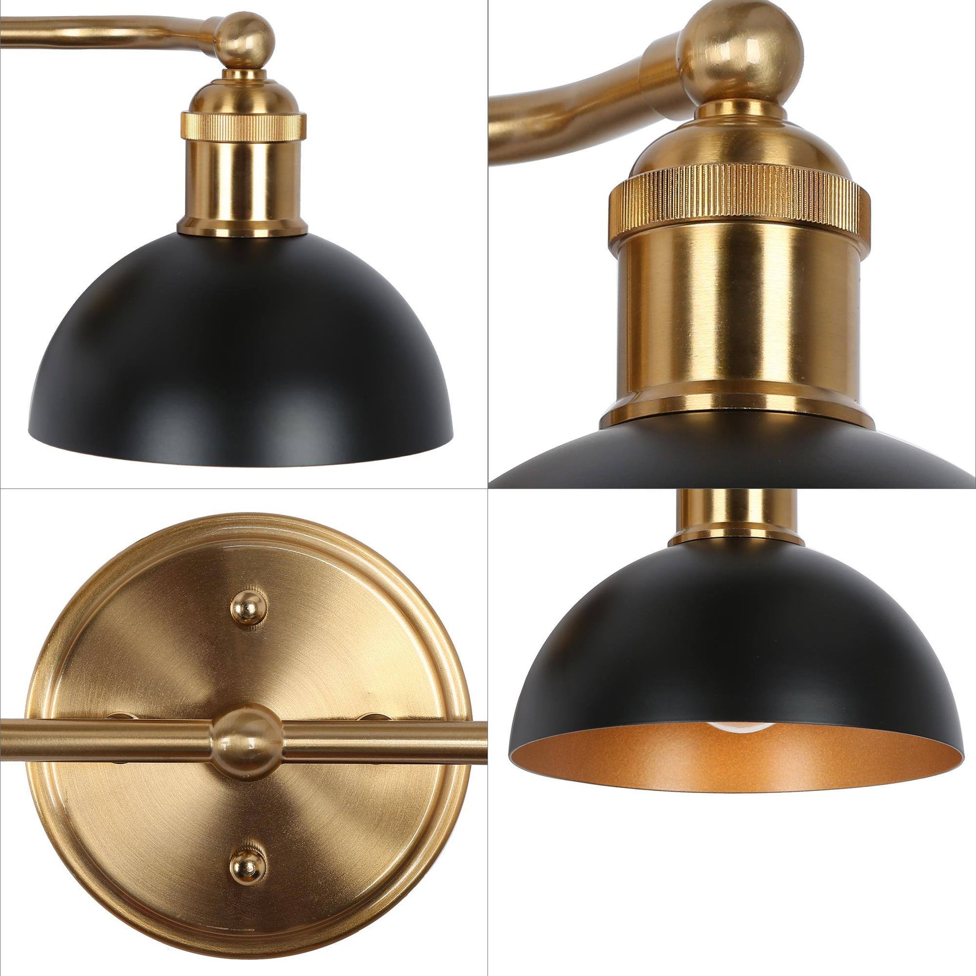 Nephropsidae 2-Light Black and Brass Vanity Light