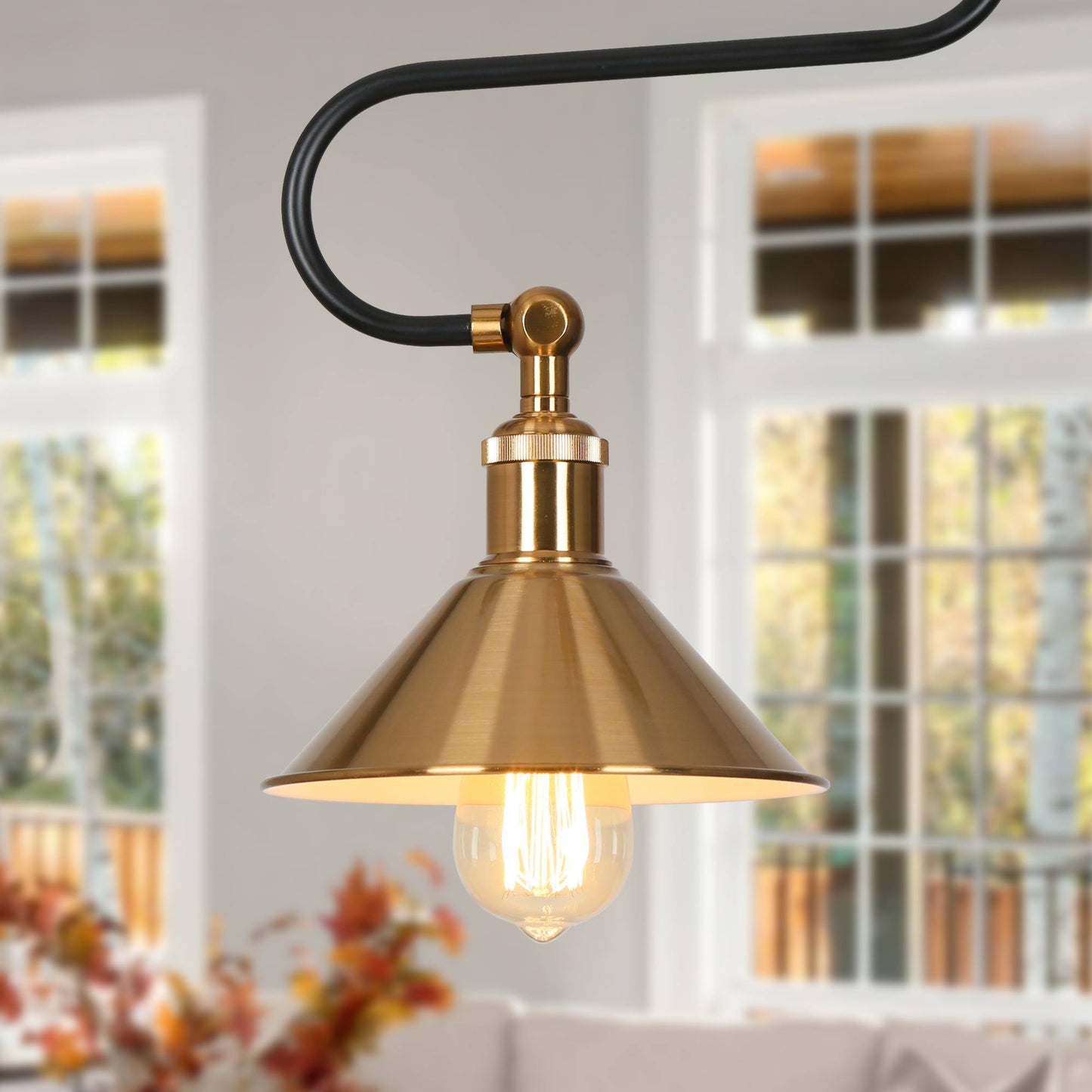 Aventurine 1-Light Medium Black Modern Pendant Light Fixtures