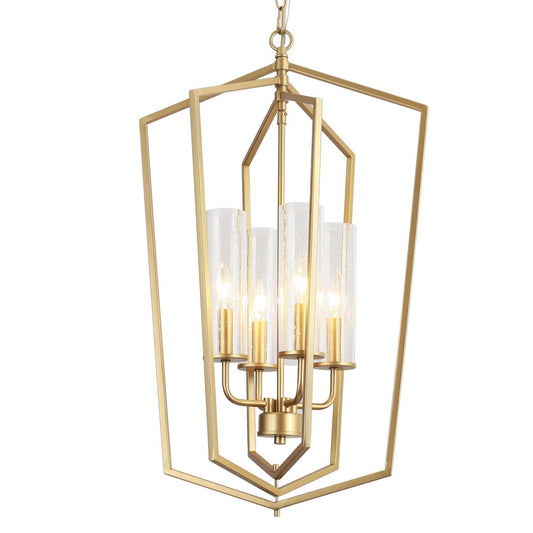 Mesmerizing 4-Light Small Gold Chandelier