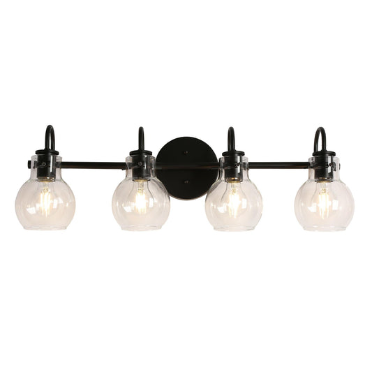 Borislav 4-Light Black Vanity Light