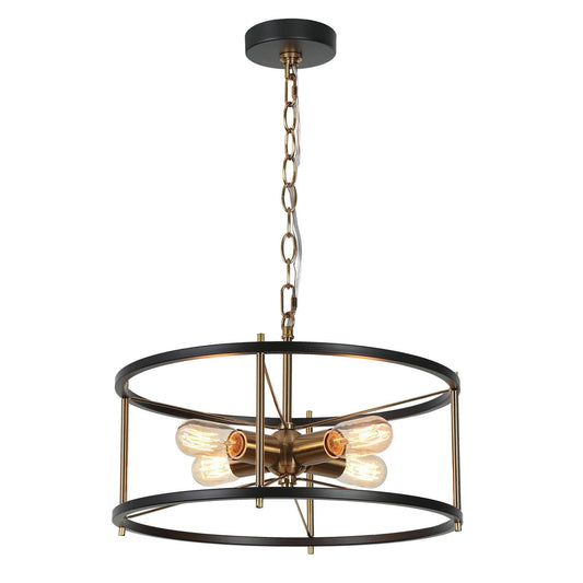 Lerwickiss 4-Light Small Black Chandelier