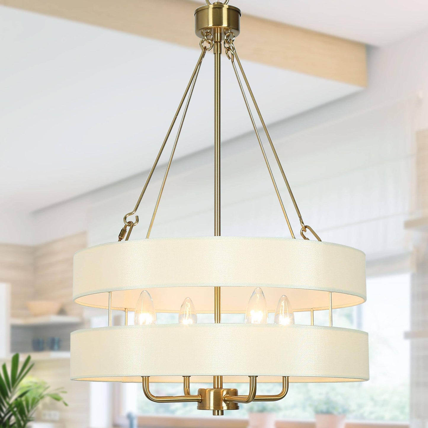 Fossa 4-Light Small Gold Chandelier