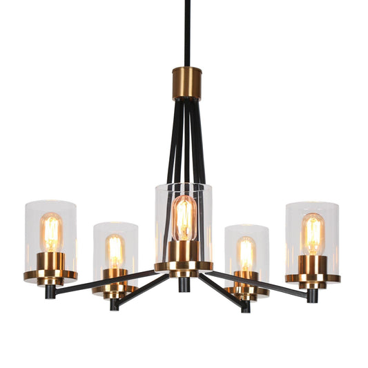 Carrots 5-Light Medium Black Chandelier