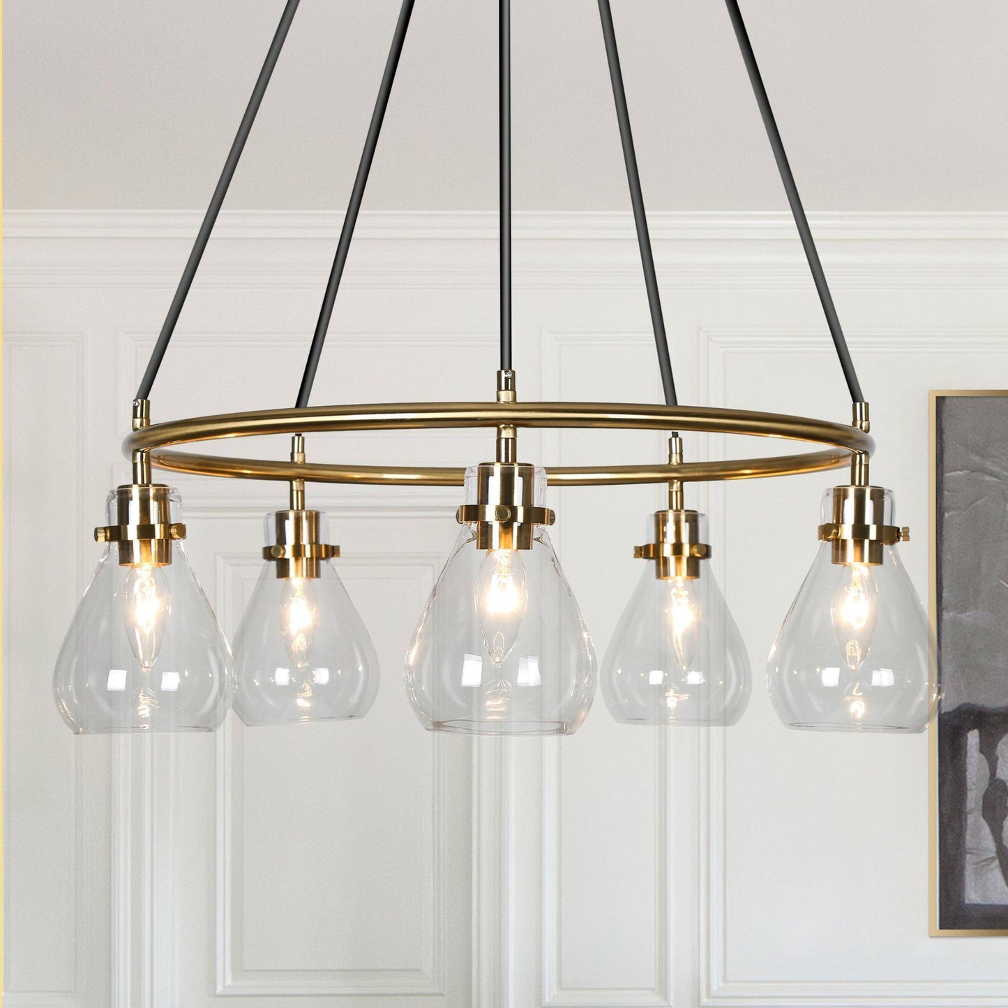 Thimbleweed 5-Light Medium Gold Chandelier