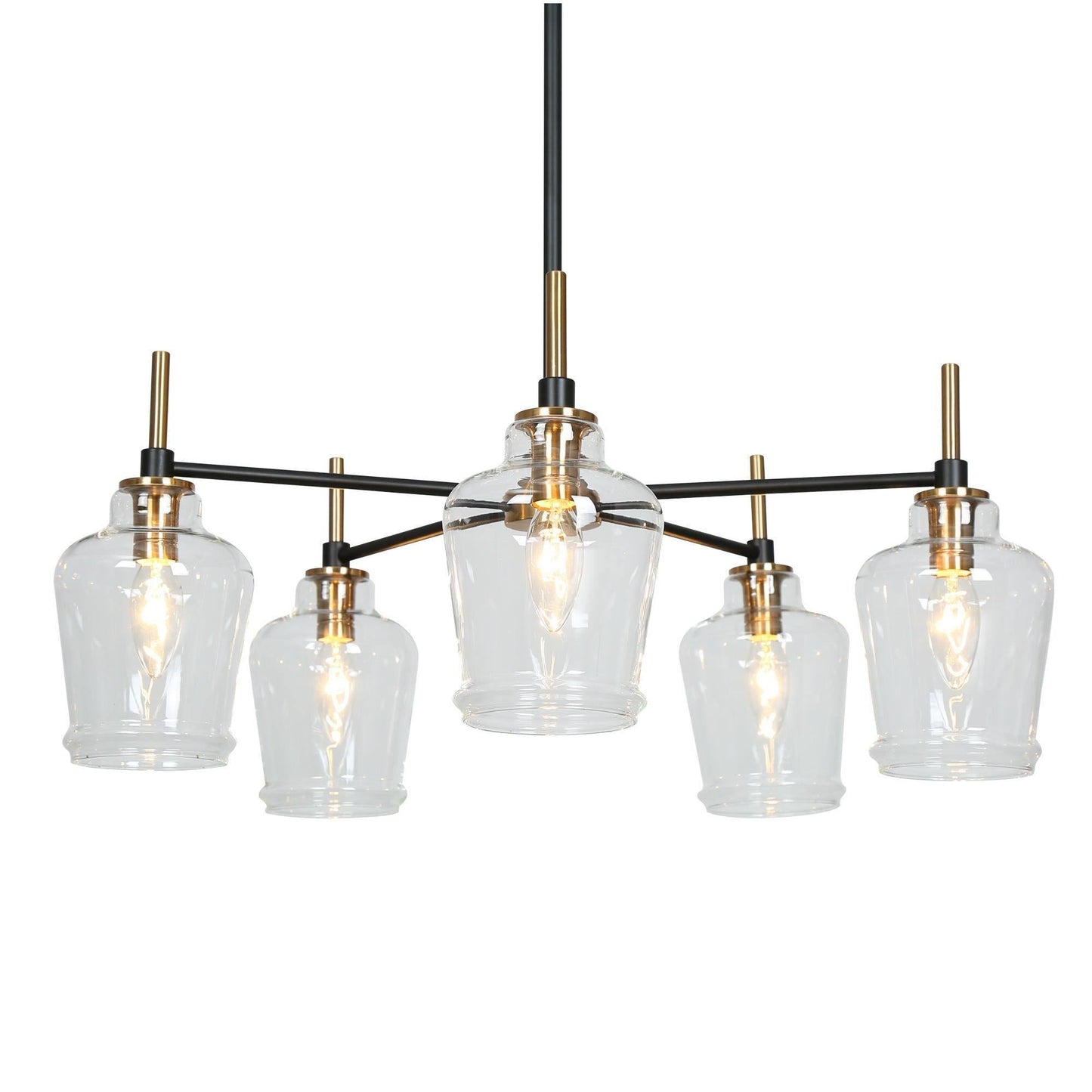 Grandiflorus 5-Light Medium Black Chandelier