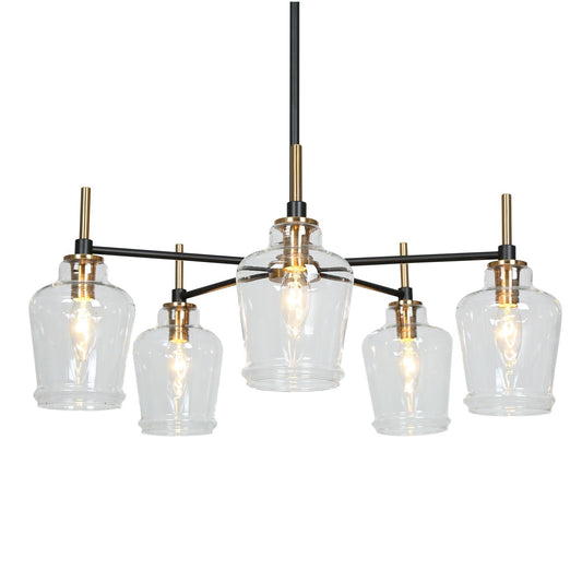 Grandiflorus 5-Light Medium Black Chandelier