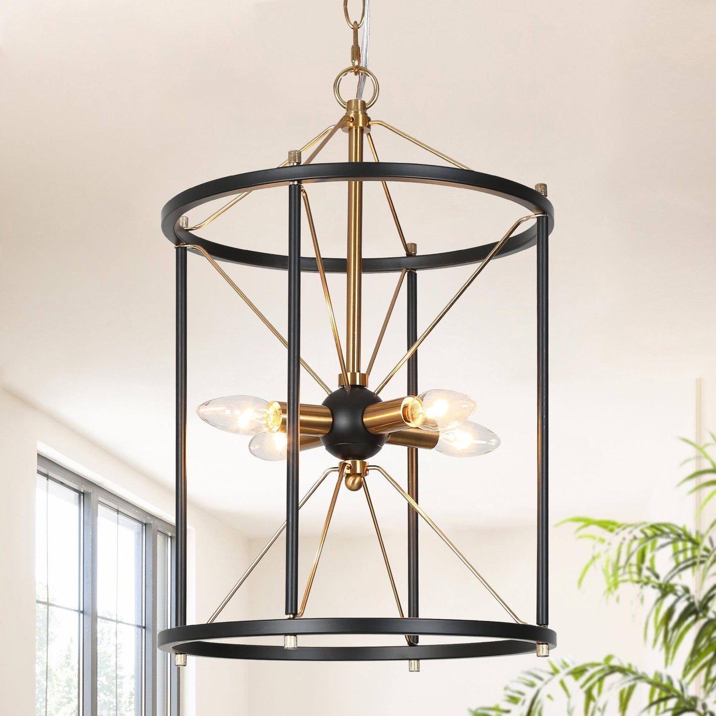 Odelette 4-Light Mini Black Chandelier