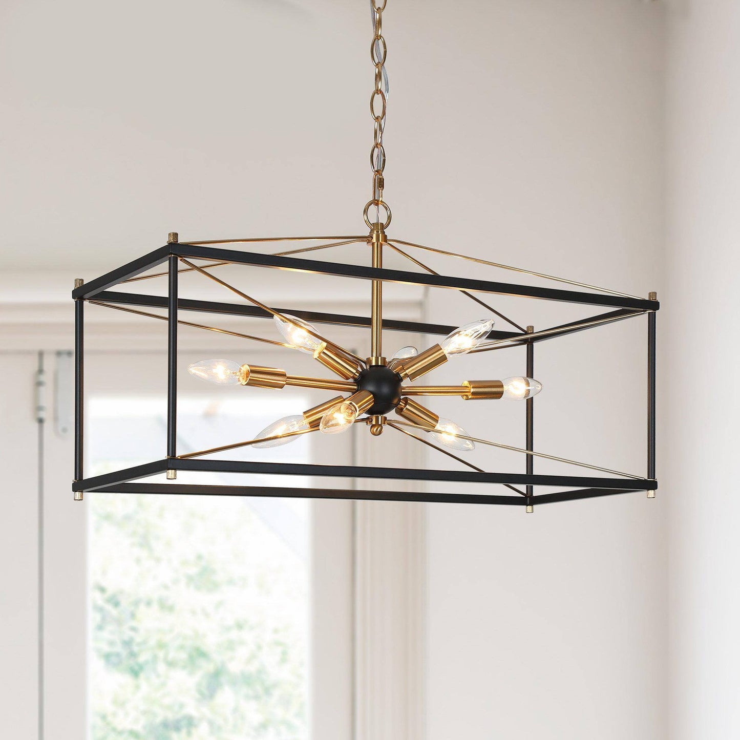 Odelette 8-Light Large Brass Chandelier