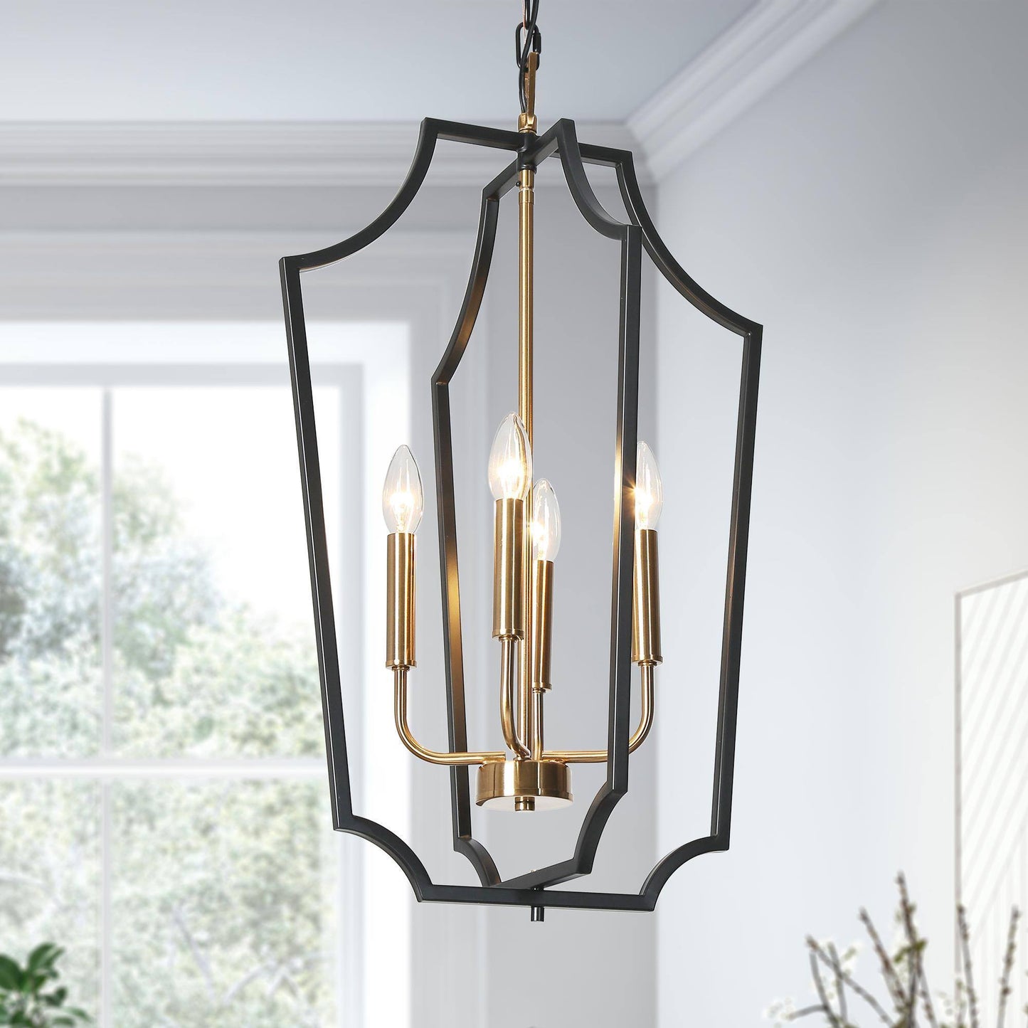 Vicuna 4-Light Small Brass Chandelier