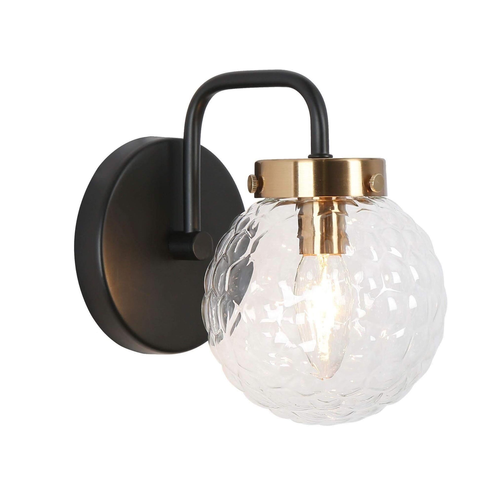 1-Light Orb Wall Sconces Bathroom Vanity Lights - Belles Lighting