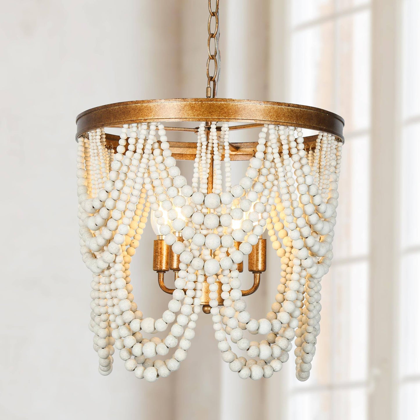 Amaranth 4-Light Small Gold Chandelier