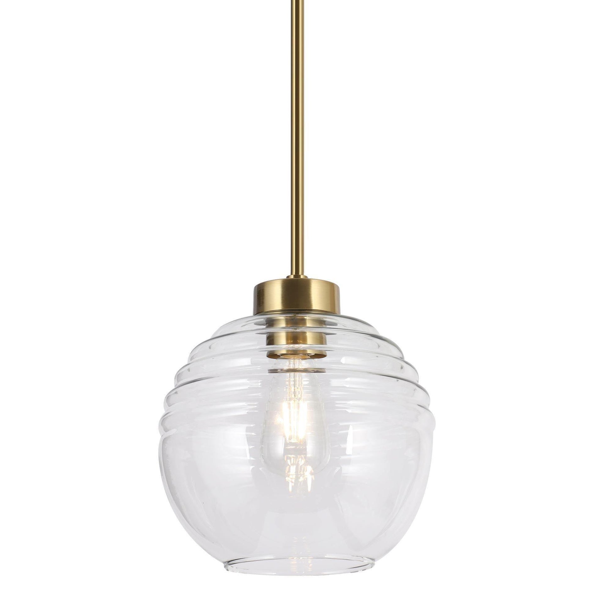 1-Light Gold Pendant Light - Belles Lighting