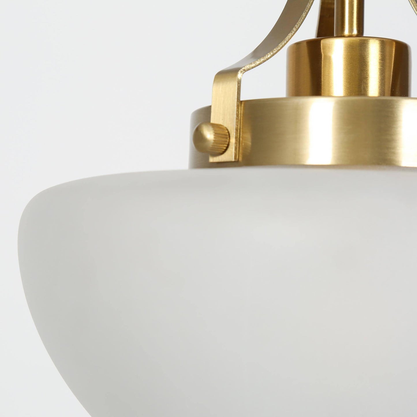 1-Light Gold Pendant Lights with Frosted Glass - Belles Lighting