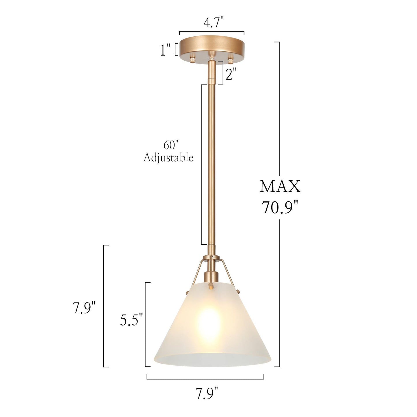 Dashaunda 1-Light Mini Gold Modern Pendant Light Fixtures