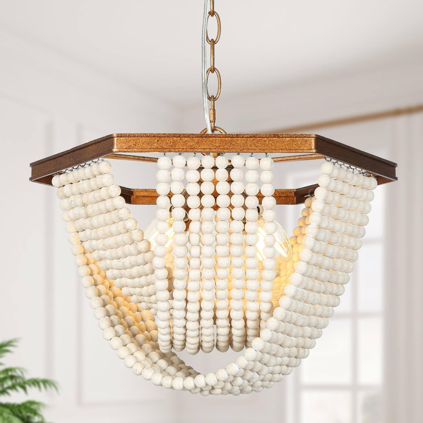 Stylasteridae 4-Light Small Gold Chandelier