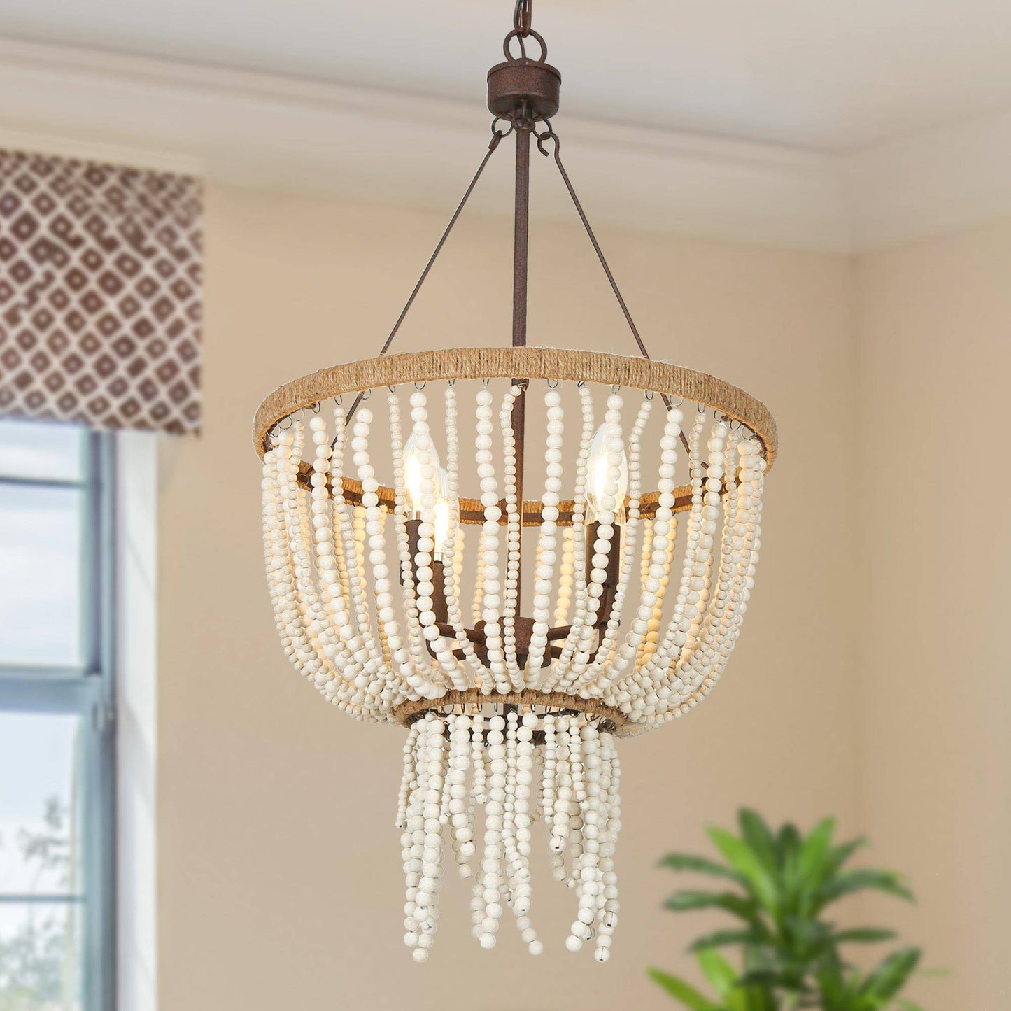 Abajlen 4-Light Small Gold Chandelier