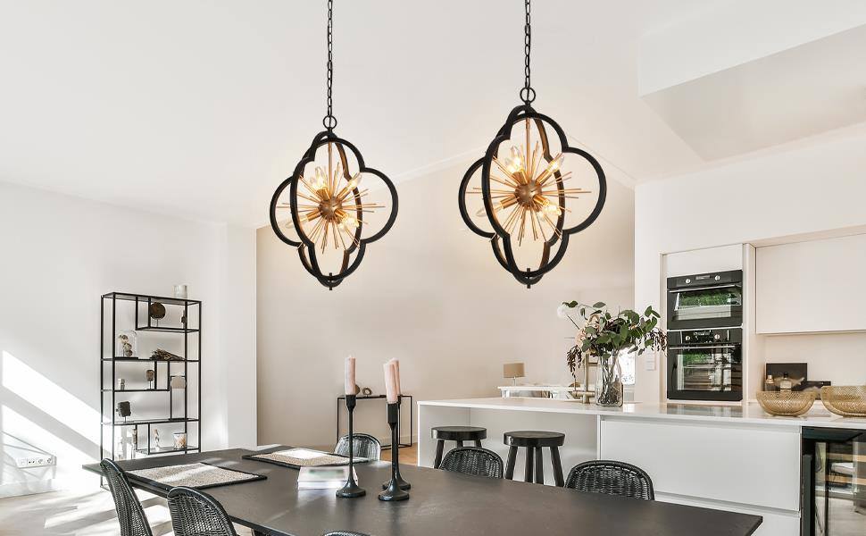 Rorigaph 6-Light Small Black Chandelier