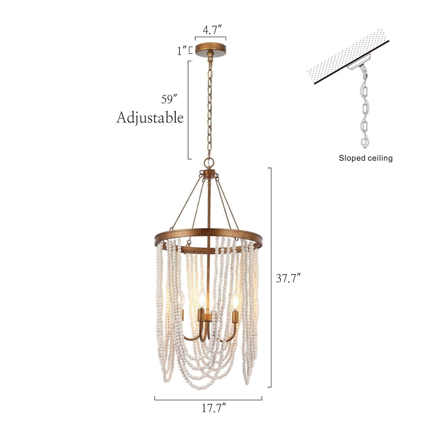 Mystralyn 4-Light Small Gold Chandelier