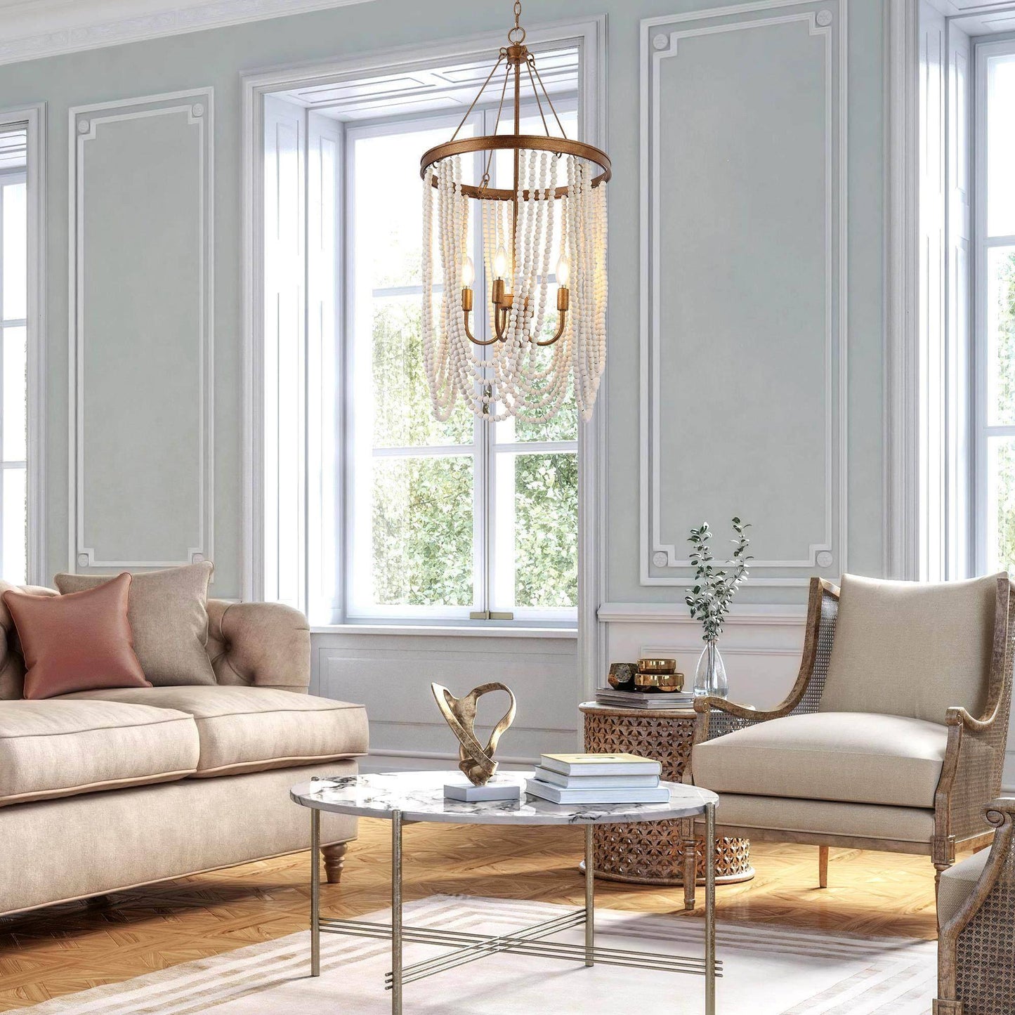 Mystralyn 4-Light Small Gold Chandelier