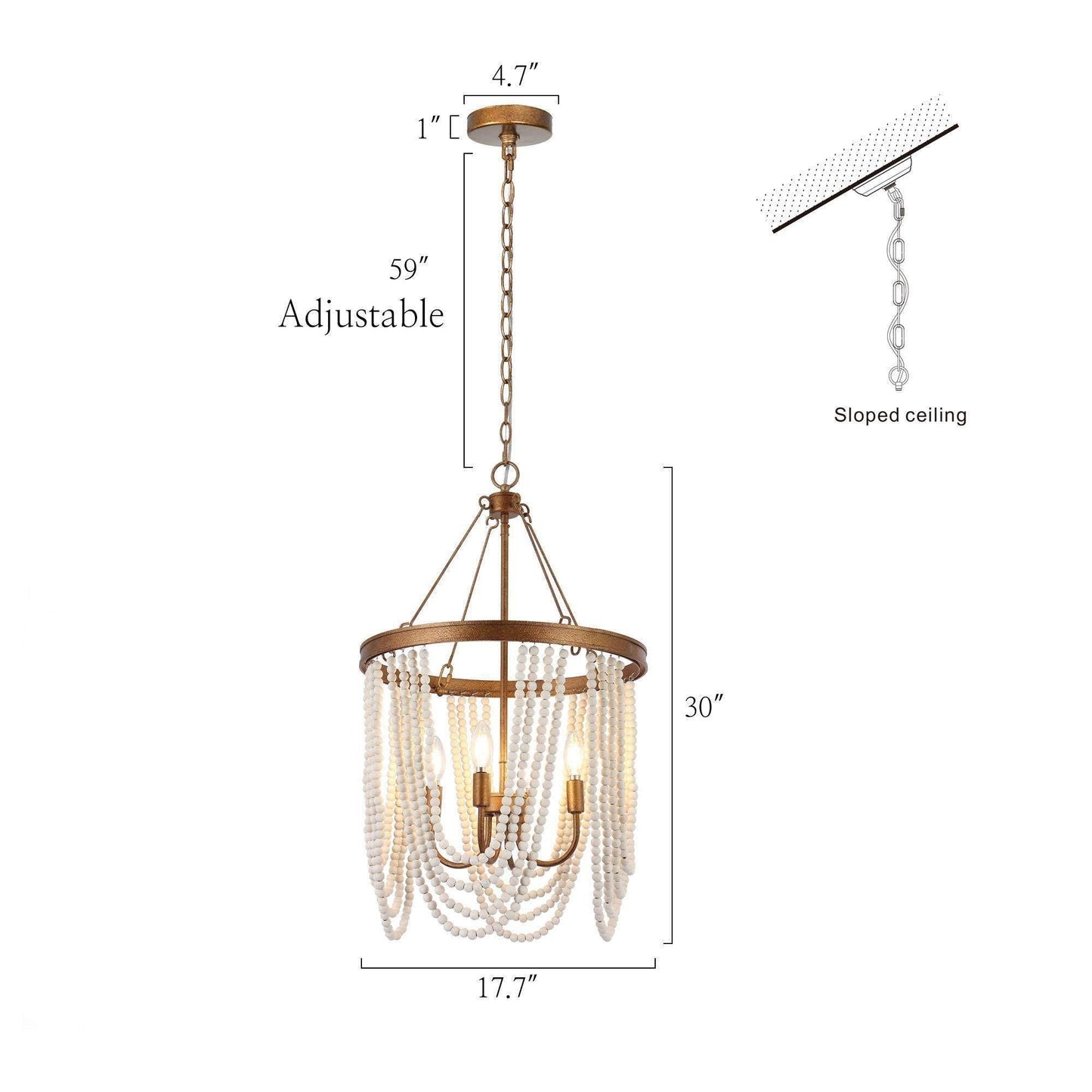 Mystralyn 4-Light Small Gold Chandelier