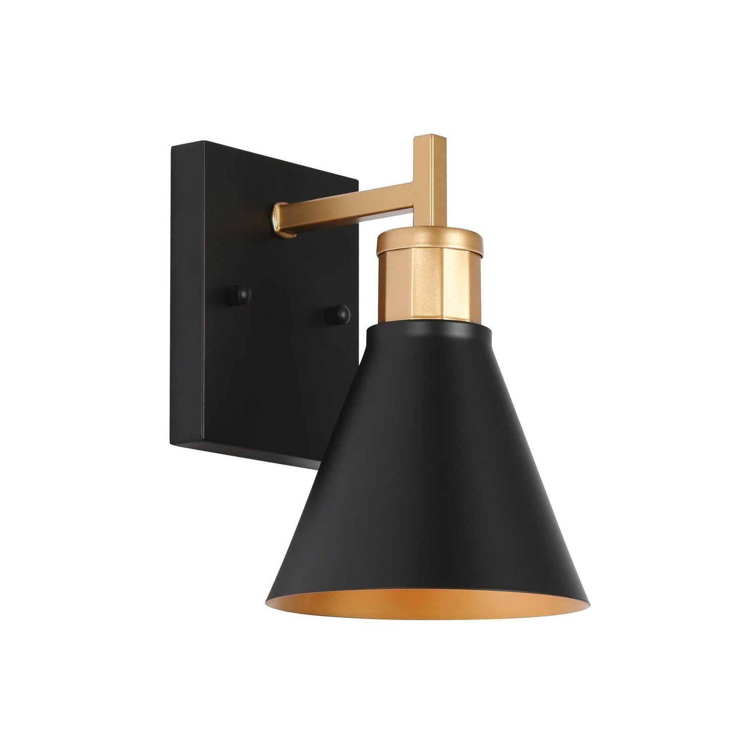 Umbralicious 1-Light Modern Black and Gold Indoor Wall Sconces 